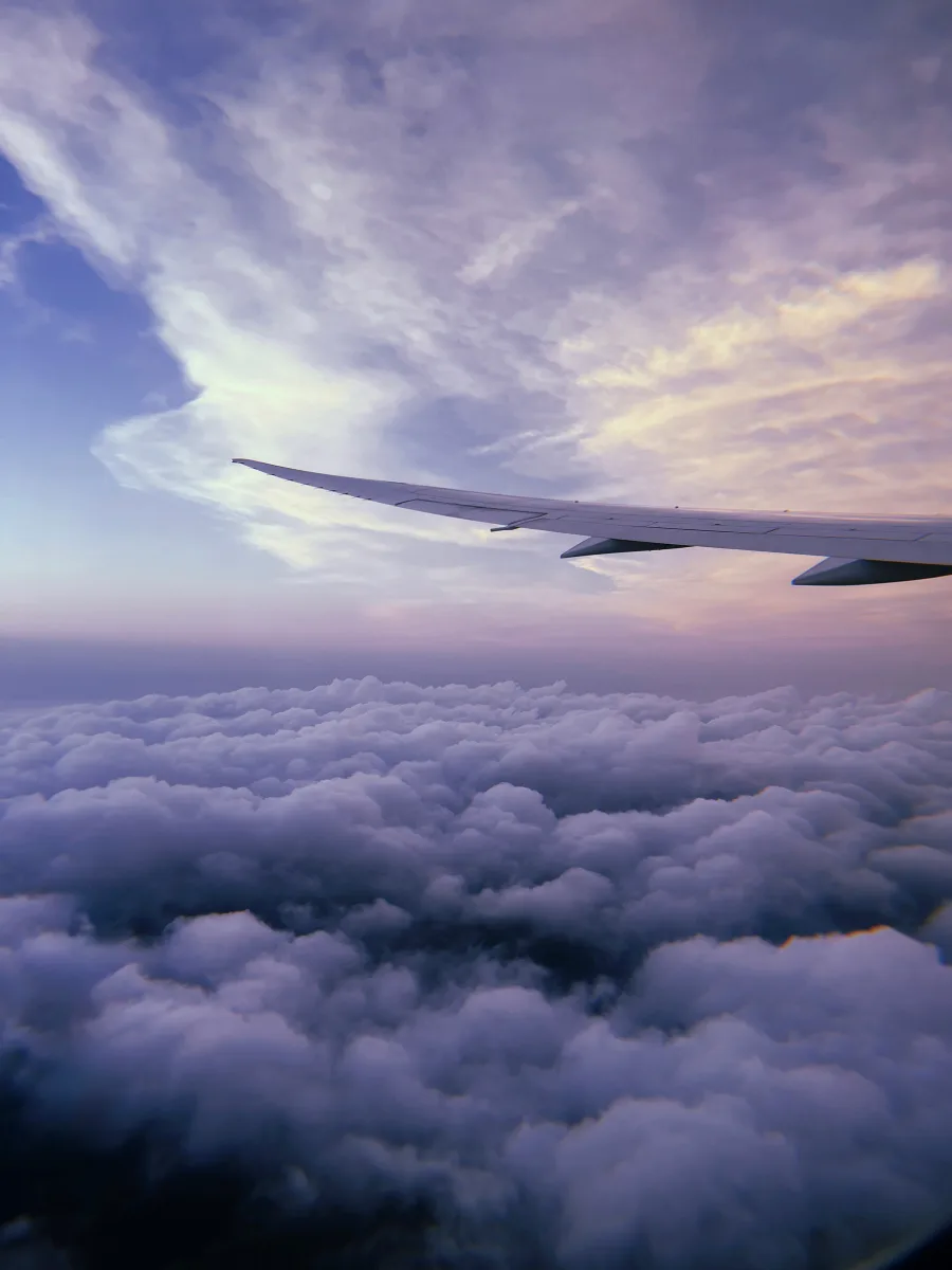 View from plane on the way to London